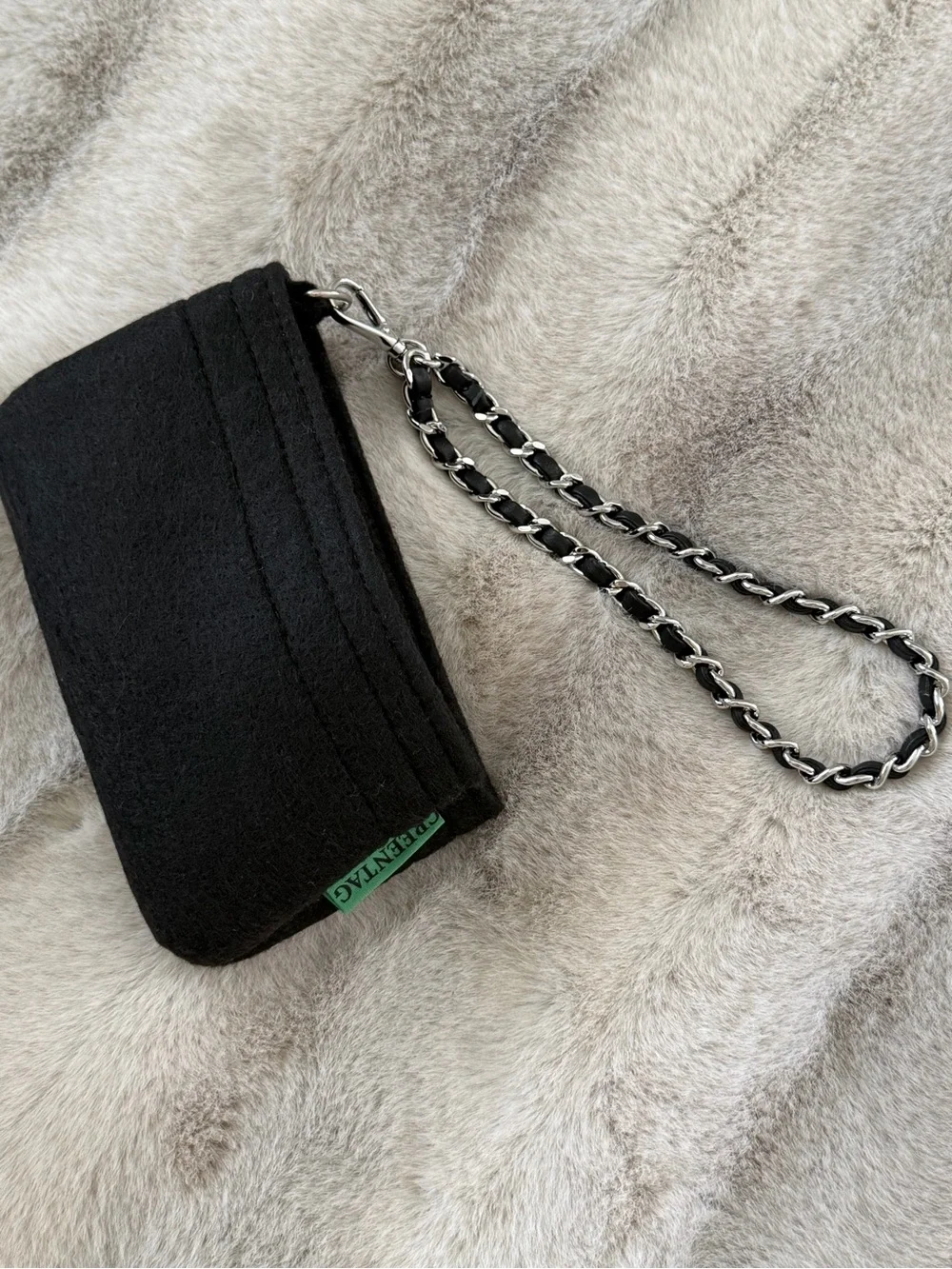 Chanel Quilted Caviar O Case Pouch Black